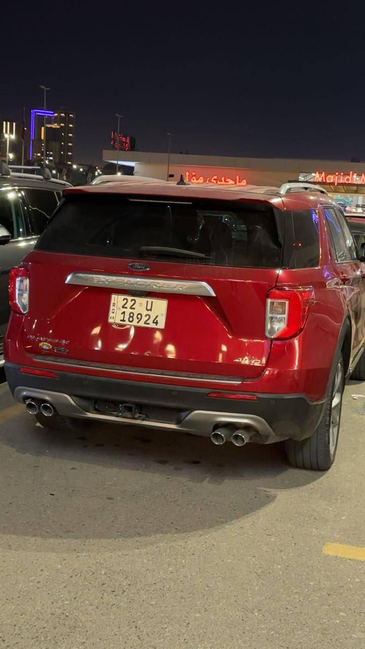 فورد اكسبلور موديل 2023
مواصفات PLATINUM فول مواصفات 1/1
رقم أربيل دولي سنوية جديدة 
حادثه تبديل باب بلادي طرف سكن بدون صبغ 
تعديل بارد جاملغ طرف سكن بدون صبغ فقط
محرك 6سلندر توين تيربو حجم 3000
مواصفات سقف  بانوراما 
7راكب سياحي تبريد مركزي 
مرايات كهربائية شفط
صندوق شفط 
شاشة كبيرة 
بصمة كهربائية تشغيل عن بعد 
بصمة تشغيل 
هاند بريك بصمة 
فورويل 4WD
كيجات ديجتال 
كشنات تدفئة تبريد امامي خلفي 
كير شفت ستيرين 
نظام اوتو بارك 
5كاميرات 360
شحن واير 
كاميرة أمامي خلفي جانبي 
نقطة عمياء 
تحديد سرعة مسار 
رادار أمامي خلفي جانبي حساسات أمامي خلفي 
اوتو ستارت ستوب 
كشنات VIP
ستيرن خزن تدفئة 
تبريد لمس 
لايتات زينون تحريك عدسة 
بعد هواي مواصفات ماشاءالله 
وارد أمريكي 
ماشية 6000 الف ميل
مكاني كركوك
الرقم *********** واتساب
