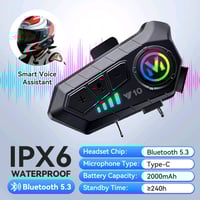 سماعة V10 • إنتركم خوذات • بطارية ١٠٠٠ملّي