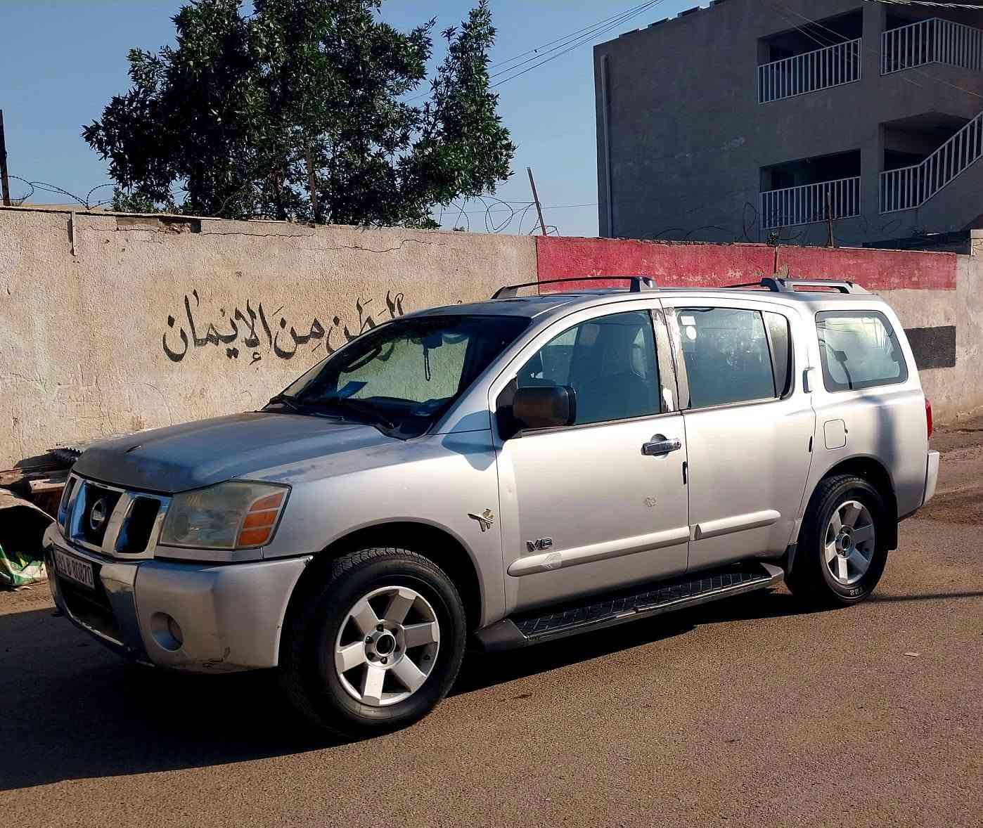 يا الله 
نيسان ارمادا 2006
رقم بغداد جديد حداديه امامي خلفي جدد تبريد ثلج گير جديد 
مكان السياره مدينه الصدر 
للشراي ***********
السعر 75وبيهه مجال للشراي
