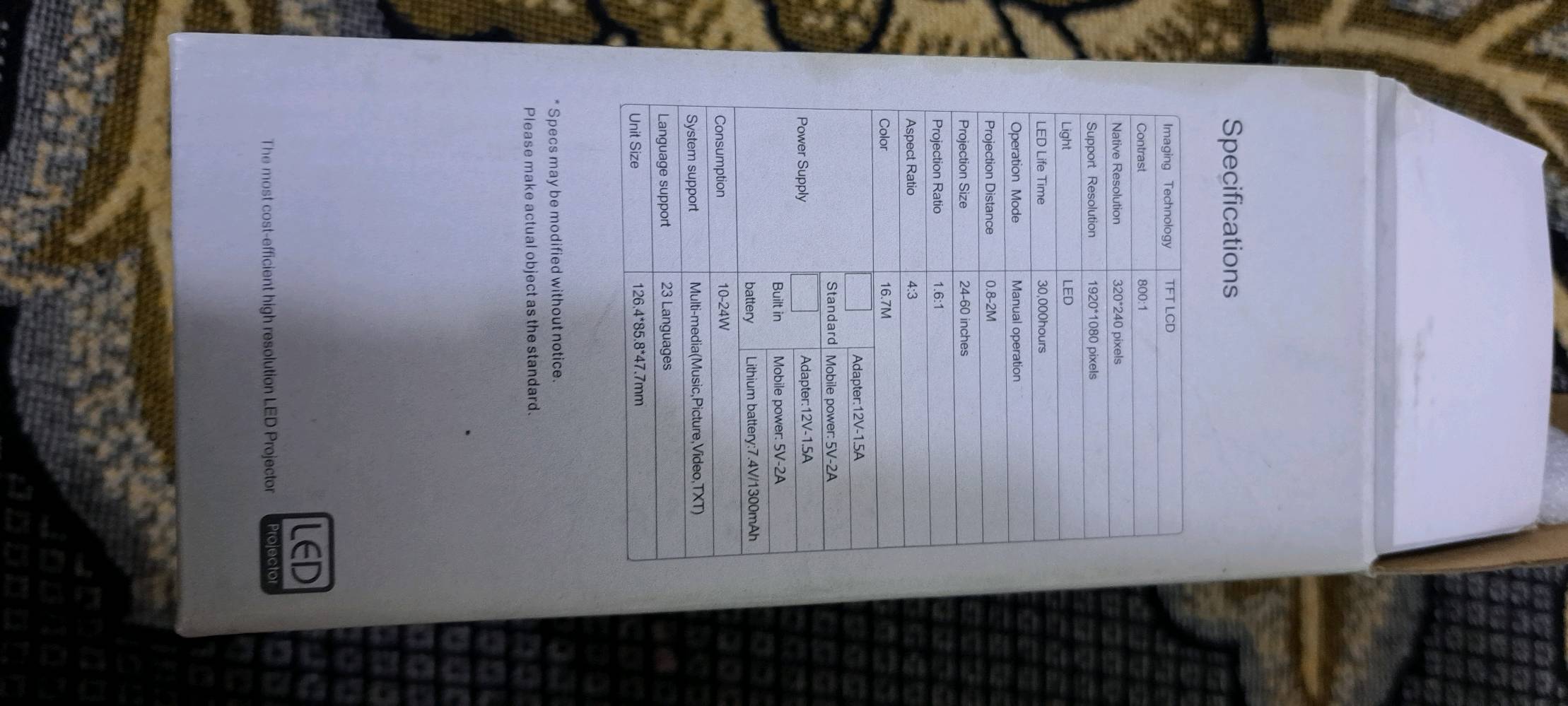 العنوان بغداد حي الجهاد المخابرات
بروجكتر نضيف مستعمل قليل مع كامل ملحقاته