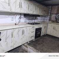 كاونتر جديد • مرمر • مغسلة طباخ فرن