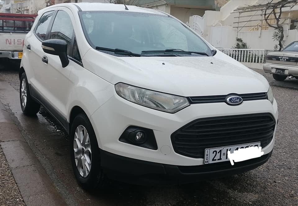 به ناوى خودا
فورد ايكو سبورت
٢٠١٤
سفرى شه ريكه ى نيفا
سه نه وى تا ٢٠٣٠ تازه يه
گير مه كينه به شه رت بي كرانه وه
بي بوياخ بي سارده كوته
بي كرانه وه و گوران
دعامييه كانيشى بوياخى نييه 
سعر ٨٤ وه ره قه
*********** السليمانية, العراق
