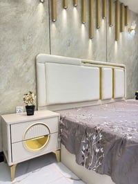 ميز تواليت • نقش MDF • زجاج ذهبي