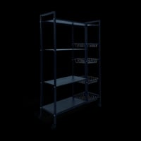 ستاند مطبخ • ٤ سلال • عجلات دوّارة