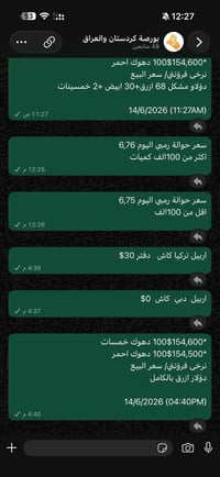 الي يريد يدخل بگروبنا سيعرض اسعار حوالات اليومية الى الصين وتركيا و دب...