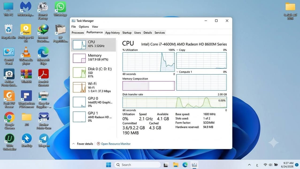 السلام عليكم
لابتوب من الجيل الرابع 
Dell Latitude E6440 💻
المواصفات 📝

Core I7 4600M
RAM: 8GB DDR3
SSD 512GB
GPU: Shared 2GB
GPU 1: AMD Radeon HD 8600M Series 2GB
السعر 350،000 الف دينار
متوفر توصيل جميع المحافظات 
(توصيل مجاني)


**إذا كنت صاحب هذا الإعلان وتريد حذفه لأي سبب، رجاءا أرسل رسالة إلى الدعم الفني**