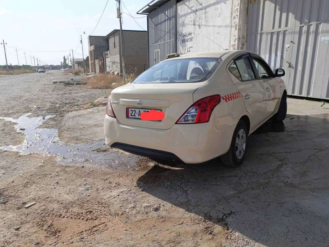 سەلام برایان Nissan sunny 
تەکسی لاکشمیبای 2014 سەیارەکە خاوێنە هەیکەلی جوانە سەنەوی و ڕەقەم نوێیە گێر و مەکینەی بەشەرت هیچ لێدرانەکی قورسی نیە 
سعری 117  شوێن هەولێر 
*********** أربيل, العراق

