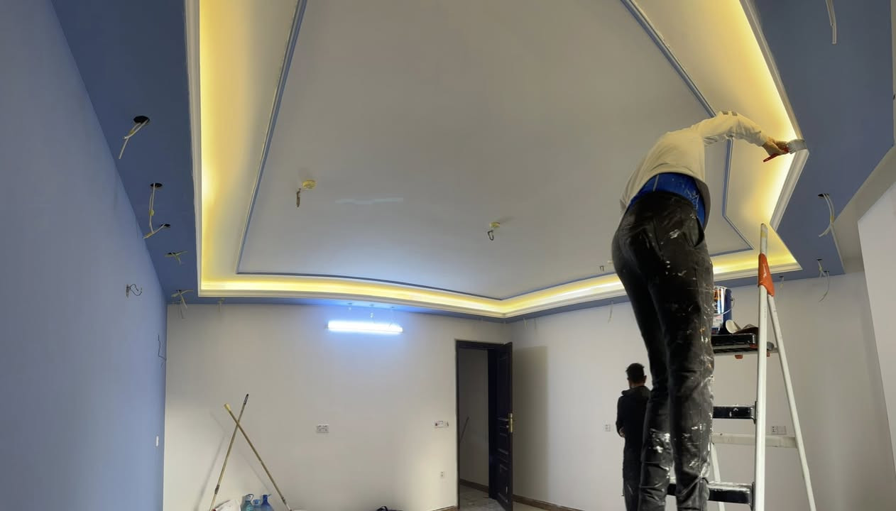 صباغ متفرغ مكاني بغداد الدوره نعمل كافه الاصباغ والديكورات داخلي وخارجي واجهات فوم طلس جبس بوردكس سحبات وكافه المقاولات العامه ***********واتساب
