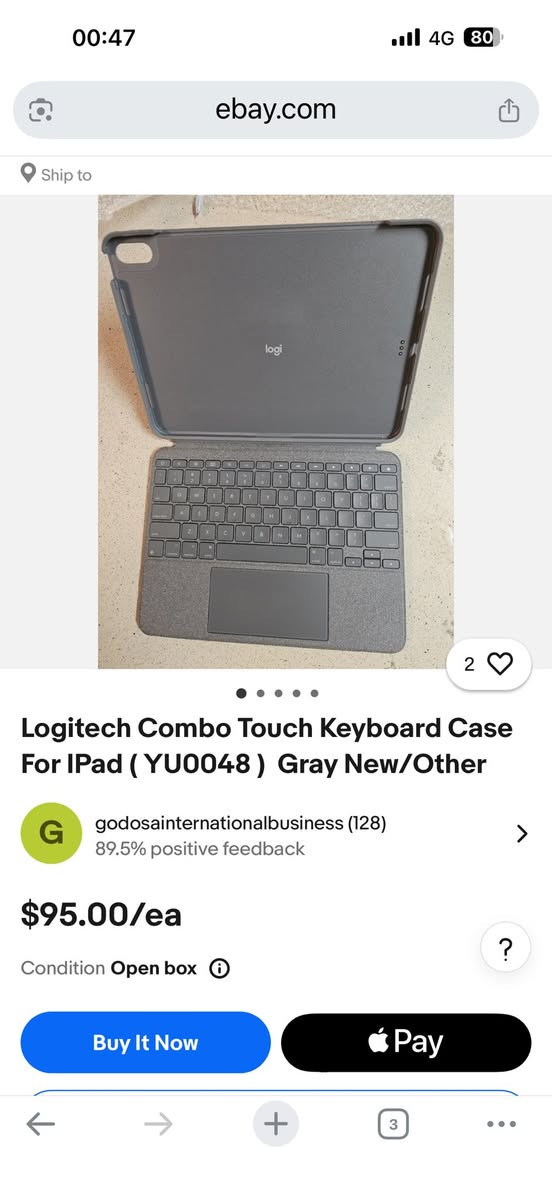 Magic Keyboard 11 inch (Logitech)
ماجيك كيبورد نوع لوجيتك ممتاز جدا للاستخدام مع آيبادات برو ١١ انش لاستخدام الجيل الاول والثاني والثالث وجميع آيبادات حجم ١١ انش ، الكيبور في مميزات مرتبه موضحه بالرابط ادناه وموضح كم ثمنه بموقع الرسمي للشركة او eBay مش اقل من ١٥٠ وانا
بدي أبيعه بس ٧٥ و في مجال بشكل بسيط ويوجد توصيل 

https://www.logitech.com/en-eu/shop/p/combo-touch-ipad


**إذا كنت صاحب هذا الإعلان وتريد حذفه لأي سبب، رجاءا أرسل رسالة إلى الدعم الفني**