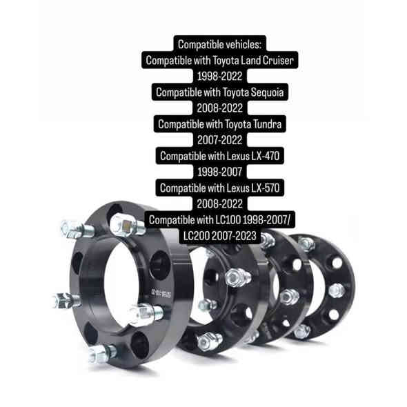 متابعينا الكرام
متوفر الآن سبيسر ترفيع أمامي وخلفي
لاند كروزر LC200، تندرا ، سيكويا
ترفيع 2 إنش، آمن جداً وبدون أي تأثير جانبي

متوفر أيضاً سبيسر ويل قياس 30mm
مناسب للاند كروزر LC100 و LC200 من 1998 إلى 2021
سيكويا من 2008 إلى 2022
لكزس LX470 من 1998 إلى 2007
لكزس LX570 من 2008 إلى 2022
تندرا من 2007 إلى 2022

جميع المنتجات مطابقة لمواصفات السلامة العالمية
             🛑يتوفر تركيب لكافة المنتجات🛑

الاسعار 
تخم سبيسر ويل 180 الف 
ترفيع امامي خلفي 175 الف 
العنوان: بغداد، الشعب، حي عدن
للتواصل: ***********
