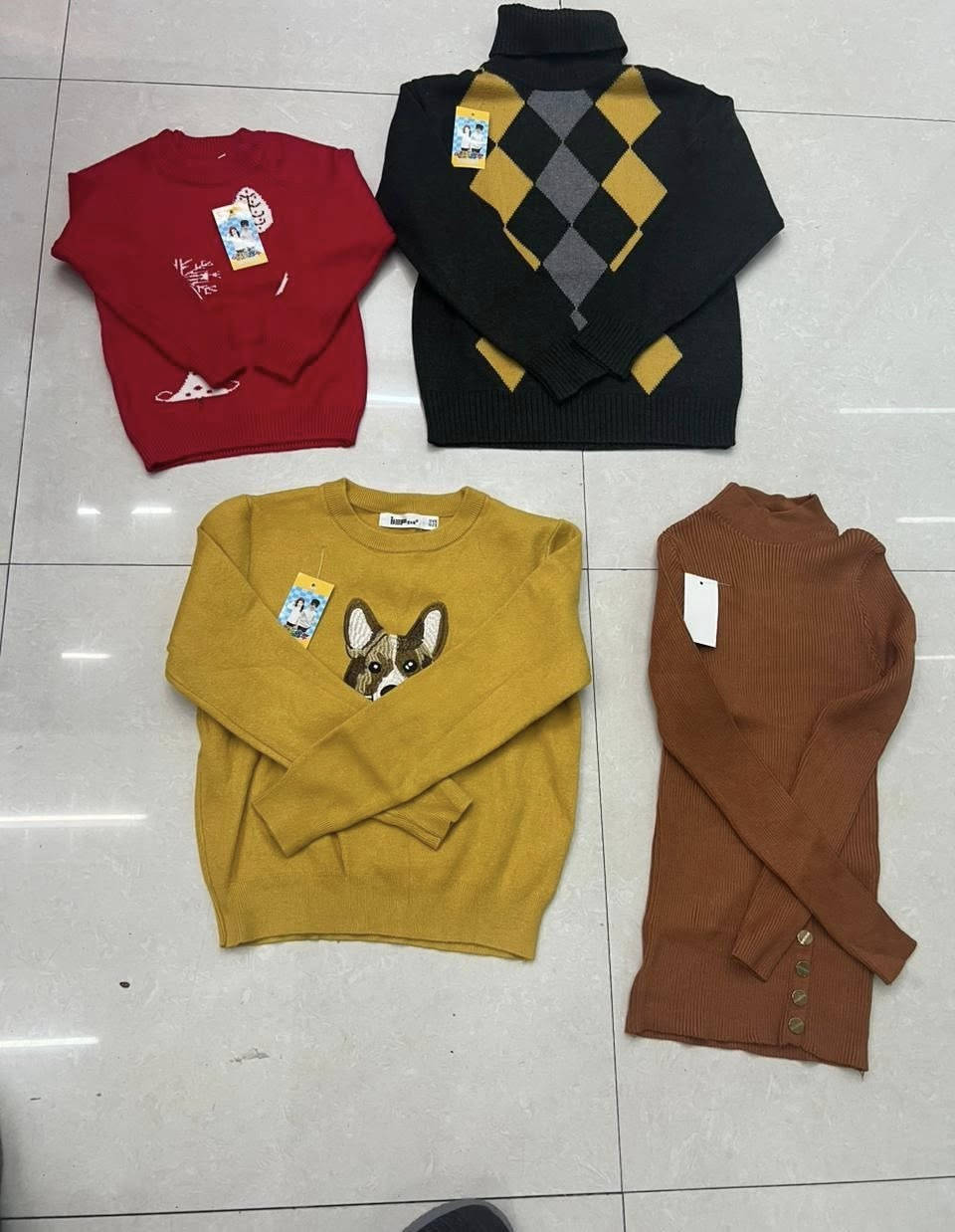 📌 #جملة_فقط
شروة بلوز ولادي/بناتي شتوي خامة ممتازة 
موديلات والوان ومقاسات مشكلة 

السعر 18 الف فقط الدرزن
العدد 1750 درزن 
📌 اقل كمية 200 درزن 📌
موجود توصيل لجميع المحافظات 

اربيل - وتساب ابو لاوند
***********
