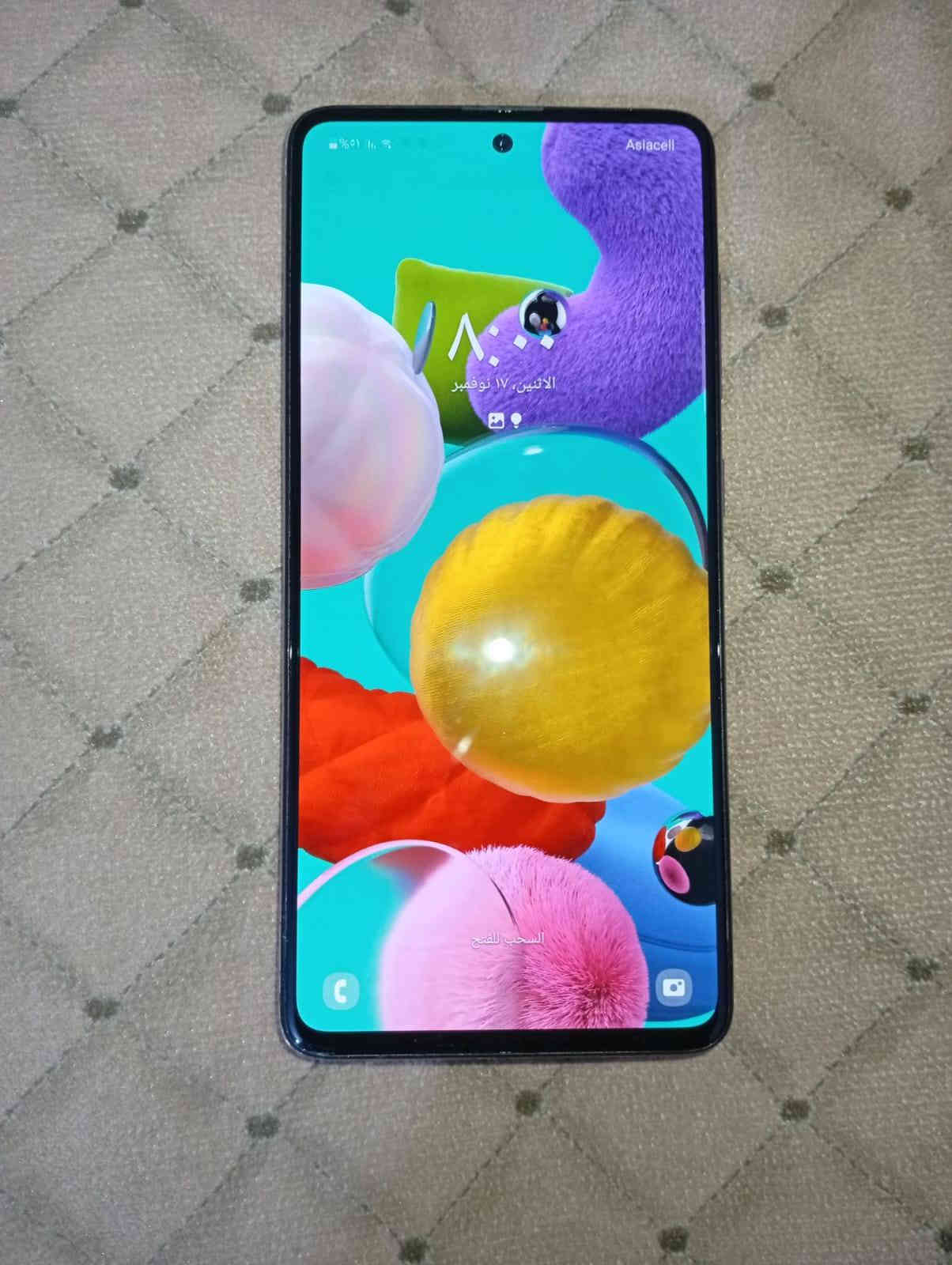 سامسونك كلكسي A51 
الجهاز نضيف كلش ما داخل تصليح 
ويا كارتونه وكفره مال شركه 
ذاكرته 128 العشوائيه 6
السعر 110وبي مجال كلش قيل حك الجيه 
مكاني بغداد البياع حي التراث 
رقمي ***********
