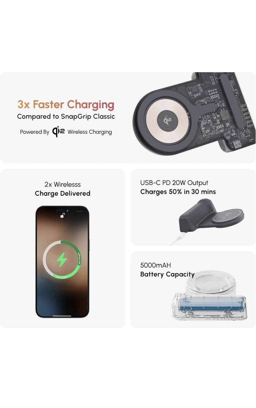 ShiftCam SnapGrip Pro – مقبض كاميرا للهاتف وشاحن مغناطيسي متنقل بتقنية Qi2 اللاسلكية
السعر 40 الف


**إذا كنت صاحب هذا الإعلان وتريد حذفه لأي سبب، رجاءا أرسل رسالة إلى الدعم الفني**