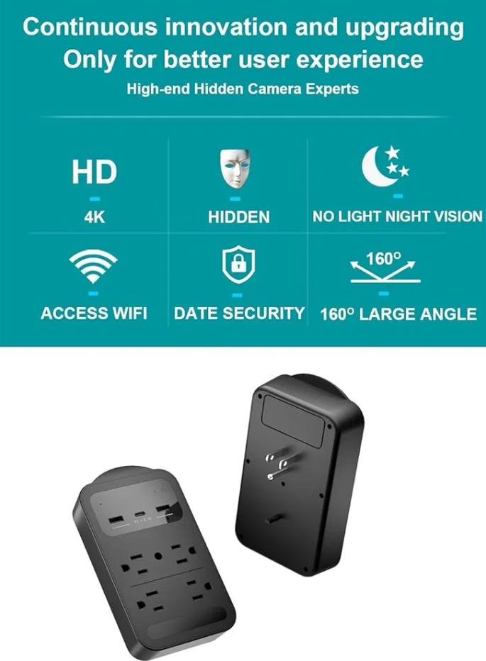 شوفولي هالجمال شتتوقعون؟
#سيار كهرباء ؟
#كاميرا سرية ؟
#سيار_وكاميرا ؟

 اقرأ المواصفات قبل اعطاء السعر
#تباع_لأعلى_سعر

#أبرز ميزات الجهاز:
* تصميم خفي: العدسة والميكروفون مخفيان تماماً داخل هيكل المشترك الكهربائي.

* جودة التصوير: يدعم تصوير الفيديو بدقة 4K مع ميزة الرؤية الليلية وصوت عالي الدقة والوضوح.

* الاتصال: يدعم الاتصال عبر Wi-Fi وعبر البلوتوث لسهولة الإعداد الأولي.

* زاوية رؤية واسعة بحدود 120 درجة.

* التخزين: يحتوي على منفذ لبطاقة Micro SD (خلف الغطاء الخلفي) للتسجيل المحلي، كما يدعم التنبيه عند كشف الحركة.

* الوظيفة الأساسية: يعمل كمشترك طاقة فعلي يحتوي على منافذ AC ومنافذ USB لشحن الأجهزة.


**إذا كنت صاحب هذا الإعلان وتريد حذفه لأي سبب، رجاءا أرسل رسالة إلى الدعم الفني**