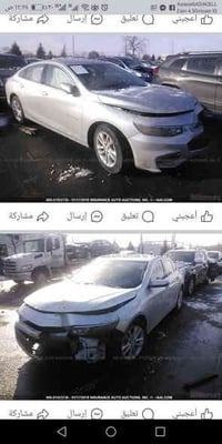 ماليبو 2017 اللون سلفر. محرك1500 توربو LTكافة المواصفات والاوبشنات وال...