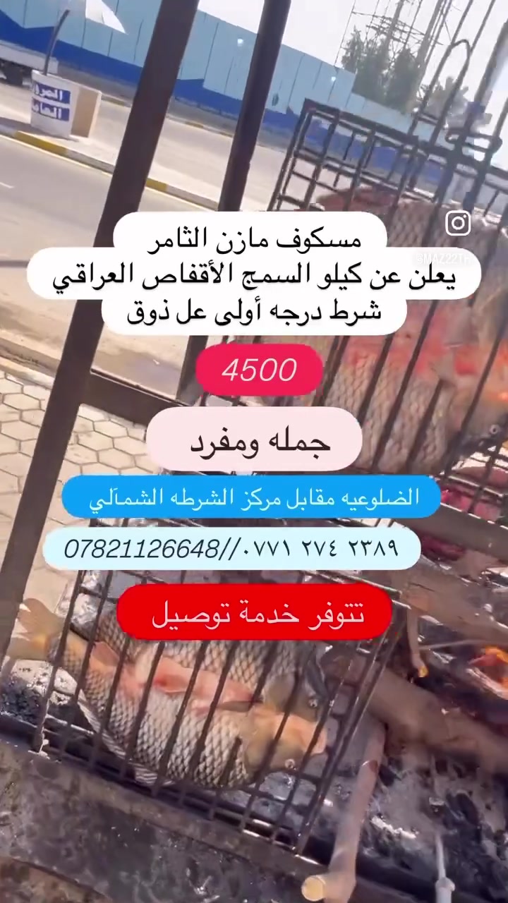 مسكوف مازن الثامر
سمج اقفاص سعر الكيلو أربعه ونص 4500 فقط 

تتوفر خدمه توصيل 

***********//***********
