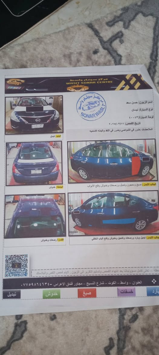 نيسان فيرسا 2019وارد امريكي للبيع بلكوت***********
