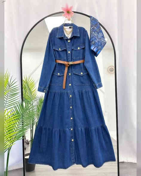 فستان جينز انيق كوالتي عالي 
سعر 15  الف 
قياس 48/46/44/42/40/38/
الحجز واتساب ***********
