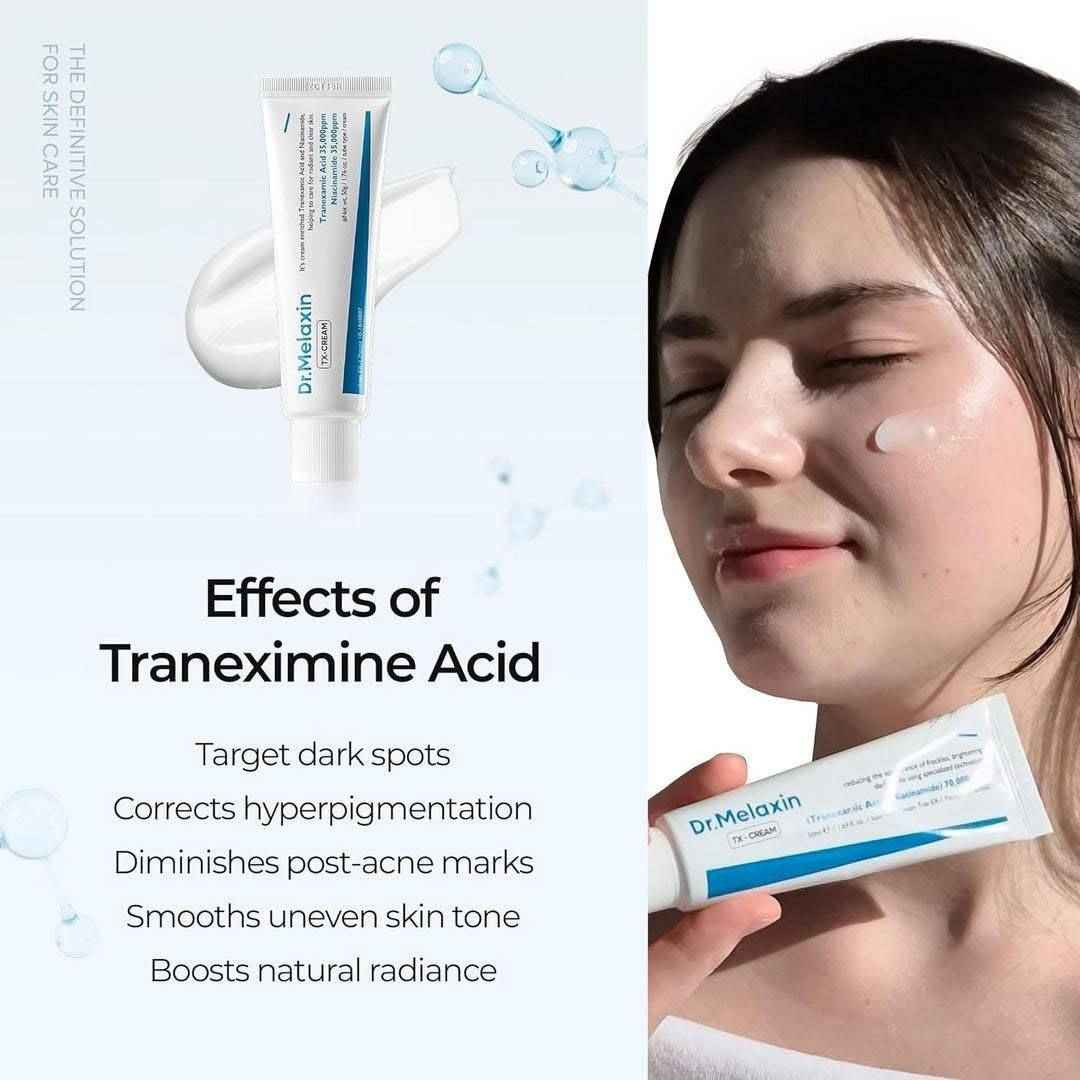 ✨كريم Dr.Melaxin TX-Cream كريم  كوري🇰🇷💯 للعناية بالبشرة مصمم لمعالجة التصبغات والبقع الداكنة. يحتوي على مكونات فعالة تعمل على تفتيح وتوحيد لون البشرة. مصمم للمساعدة في تقليل ظهور البقع الداكنة وفرط التصبغ.  يحتوي على حمض الترانيكساميك بتركيز 35,000 جزء في المليون والنياسيناميد بتركيز 35,000 جزء في المليون. يستخدم تقنية النانو ليبوزوم لتوصيل المكونات النشطة بعمق إلى البشرة.

✅المكونات الرئيسية والفوائد:-
✔️يحتوي على حمض الترانيكساميك (Tranexamic Acid): بتركيز عالٍ يصل إلى 35,000 جزء في المليون، يساعد هذا المكون على تقليل فرط التصبغ ومنع تكون الميلانين الزائد، مما يقلل بشكل واضح من النمش والكلف.
✔️النياسيناميد (Niacinamide): أيضاً بتركيز 35,000 جزء في المليون، يعمل على توحيد لون البشرة، تقليل ظهور علامات الشيخوخة، تعزيز إشراقتها الطبيعية، وتقوية حاجز البشرة.
✔️ يحتوي الكريم أيضاً على السيراميد والبانثينول لتهدئة البشرة وتقوية حاجزها، وحمض الهيالورونيك والكولاجين المتحلل للمساعدة في الترطيب العميق ومنع الجفاف.
#الاصلي المنشأ كوريا 🇰🇷💯
السعر 17 الف توصيل مجاني لجميع المحافضات 🚘 البصرة, العراق


**إذا كنت صاحب هذا الإعلان وتريد حذفه لأي سبب، رجاءا أرسل رسالة إلى الدعم الفني**
