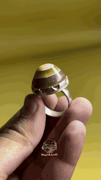 جزع يماني عملاق طبقات متعددة قطعة طبيعية صياغة يدوية مقاس "23" ***********
