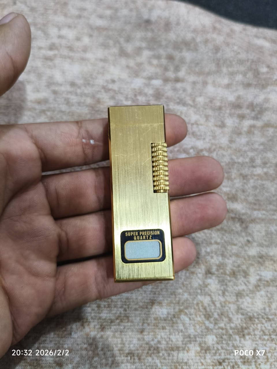 سلام عليكم
قداحة برنس ياباني لوك 
طلاء ذهب 
انتاج سبعينيات غير مستعمل 
ساعة شغالة.


**إذا كنت صاحب هذا الإعلان وتريد حذفه لأي سبب، رجاءا أرسل رسالة إلى الدعم الفني**