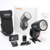 Godox v1 pro canon الفلاش الاحترافي نسخة ال pro بعده جديد بالباكيت و ك...