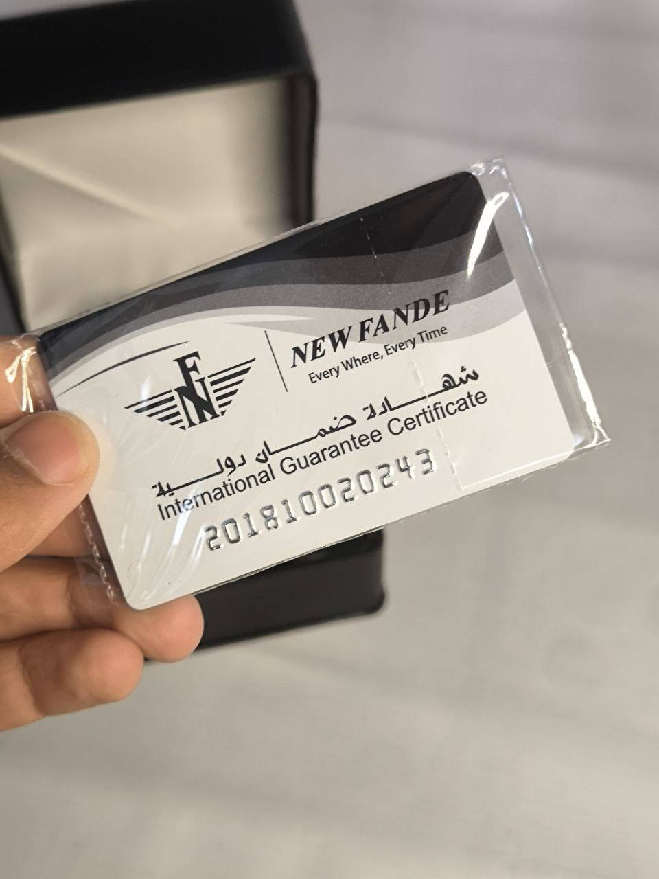 ساعة من ماركة NEW FANDE اورجنال وارد اوربي DHL
تحفة فنية 
ميكنة كوارتز ياباني 🇯🇵 
هيكل ستانلس ستيل مطلي بطبقة من نيكل روم لامع
ميناء فخمة مميزة مزودة بمنفذ تاريخ مع اميال لامينوس 
مقاومة ماء وغبار 
زجاج زفير مزرق 
سير مميز جلد مبطن ربل 
قفل فراشة مغناطيسي 
تأتي مع كارت الضمان الدولي لمدة سنة 

ملاحظة متوفر قطعة 3 قطع فقط 

السعر :- 37 الف ع اول تم
للحجز والاستفسار يرجى مراسلة الصفحه


**إذا كنت صاحب هذا الإعلان وتريد حذفه لأي سبب، رجاءا أرسل رسالة إلى الدعم الفني**