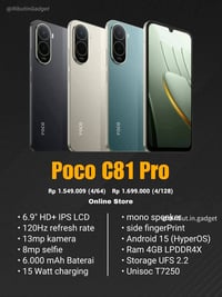بوكو C81 برو • ١٢٨/٤ • بطارية ٦٠٠٠mAh