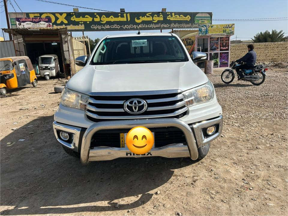 السلام عليكم
للبيع فقط تويوتا هايلوكس 4×4 سعودي ٢٠١٧ ام الدعاء
السياره رقم واسط
المواصفات: 
بصمه باب عدد ٢
قطعتين تبريد 
تحكم ستيرن 
السياره اربعه سلندر 2700 
نظامين سرعه 1_ECO &PWR  
سنوية لل2028
مكان السيارة بابل الحمزة الغربي
**ملاحظة**
مكفولة من الحادث والصبغ والضربة
السياره بيها بنيد مبدل 
بيه تكحيل قليل جدا حسب ماموضح بالسونار
السعر ٢٥٥ 
للإستفسار الاتصال على الرقم 
***********
