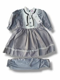 فستان بناتي • ١-٤ سنوات • أحمر أخضر رصاصي