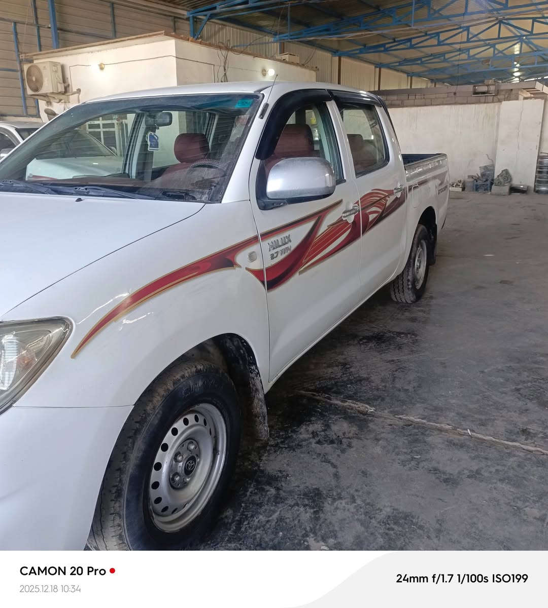 تيوتا هايلوكس 2011 للبيع
كير عادي 
شاصي 12
رقم بغداد انكليزي 
السونار موضح بالمنشور
السعر 158$وبيها مجال 
العنوان ديالى خان بني سعد
للاستفسار ***********
