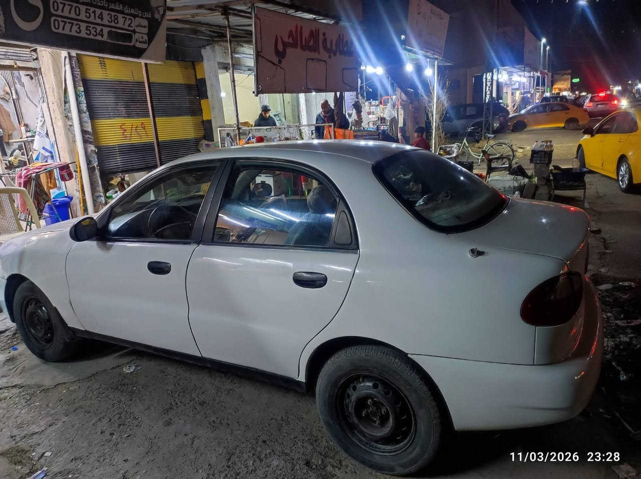 السلام عليكم دايو لانوس موديل 97 للبيع رقم سليمانيه هزه وسنويه كلو جديدبشرط التحويل  بطاقه بانزين مابيها السياره كانت تكسي ورجعنها خصوصي يعني صبغ عام كير محرك كهربائيات كلو شرط سعر 35 ***********
