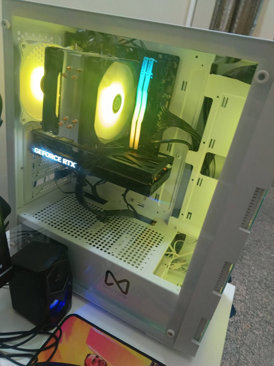 Pc لبيع
مواصفات
عندي pc لبيع هاي مواصفاته شكد سعر
M.2 1TB 
RAM16GB 3600 MHZ
GEFORCE RTX 4060TI
i7-12700F 2100 MHZ 12 CORES ' 20 LOGICAL PROCESSOR 
PRO B760M-E DDR4 (MS-7D48) 
POWER SUPPLY 750W
CASE WHITE MNTOB 4FAN RGB
CPU AIR COOLER RGB FUSION MN-2000
وشاشه حجم 27 180ZHوبيها كسر سرعه 240ZH
كيبورد اتاك جارك x68
ماوس اتاك جارك x11 
سماعه رد دراكون ZEUSPro
مز طول 100وعرض 50
كلها 1950
مكان بغداد حي الجهاد حي الحسين 
الاستفسار واتساب ***********
