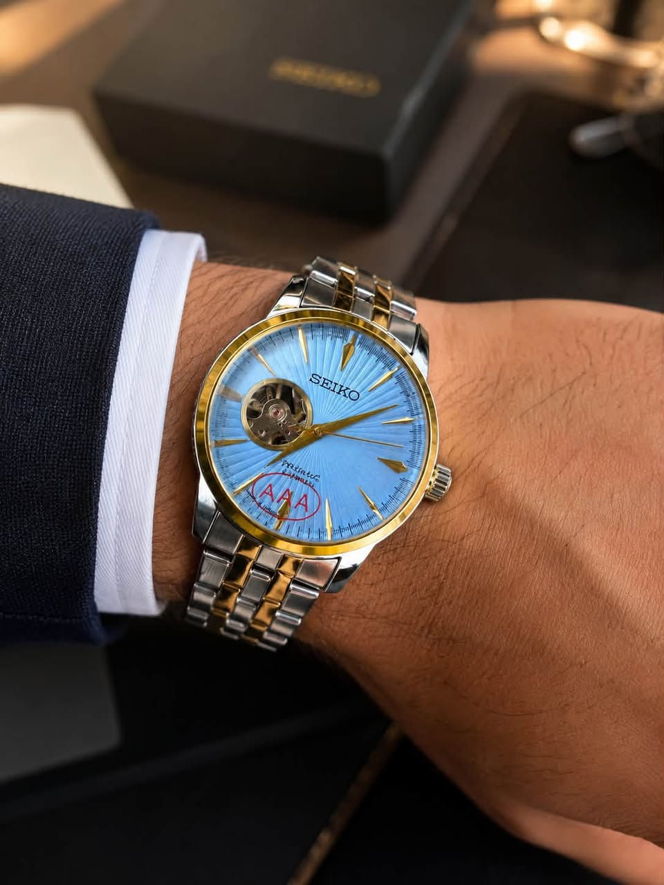 SEIKO ساعة ماركة
ماكينة أوتوماتيك 21 جوهرة مختومة 
مقاومة للماء، ، قفل فراشة
كاملة الأختام

#ساعه #ساعه_ماركه #ساعات_ماركات
#احدث_الساعات
#ساعه_رجالي


**إذا كنت صاحب هذا الإعلان وتريد حذفه لأي سبب، رجاءا أرسل رسالة إلى الدعم الفني**