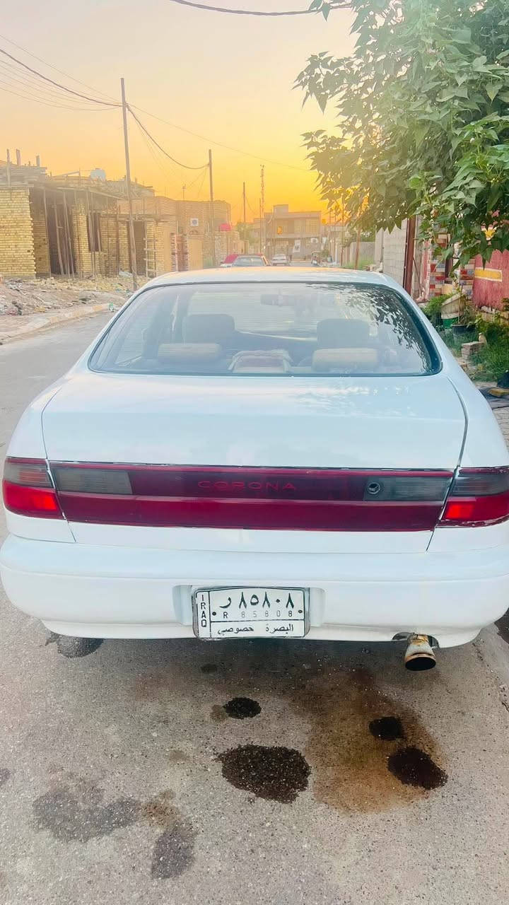 السلام عليكم ورحمة الله وبركاته من رخصة صاحب الكروب المحترم سياره كرونا نفخ فرخ بطه موديل ٩٥ رقم بصره  مكفوله كص ونقل جثة مكينة وكير حاوية جدد مكينة ٢٠٠٠ أبو الجف عقل وظفيره جدد راديتر جديده تخم تاير جديد باتري جديد كهرباءيات شغاله غرفتها حلوه بطاين أبواب جدد كاعيه جلد جديد السيارة مصبوغه عام صدر جديد عوزه بس دبلات الوراء سياره متعوب عليها مكاني واسط قضاء الحي سعره ٥٨ ورقه وبيها مجال قليل للطيبين للإستفسار هذا رقمي *********** بي واتساب
