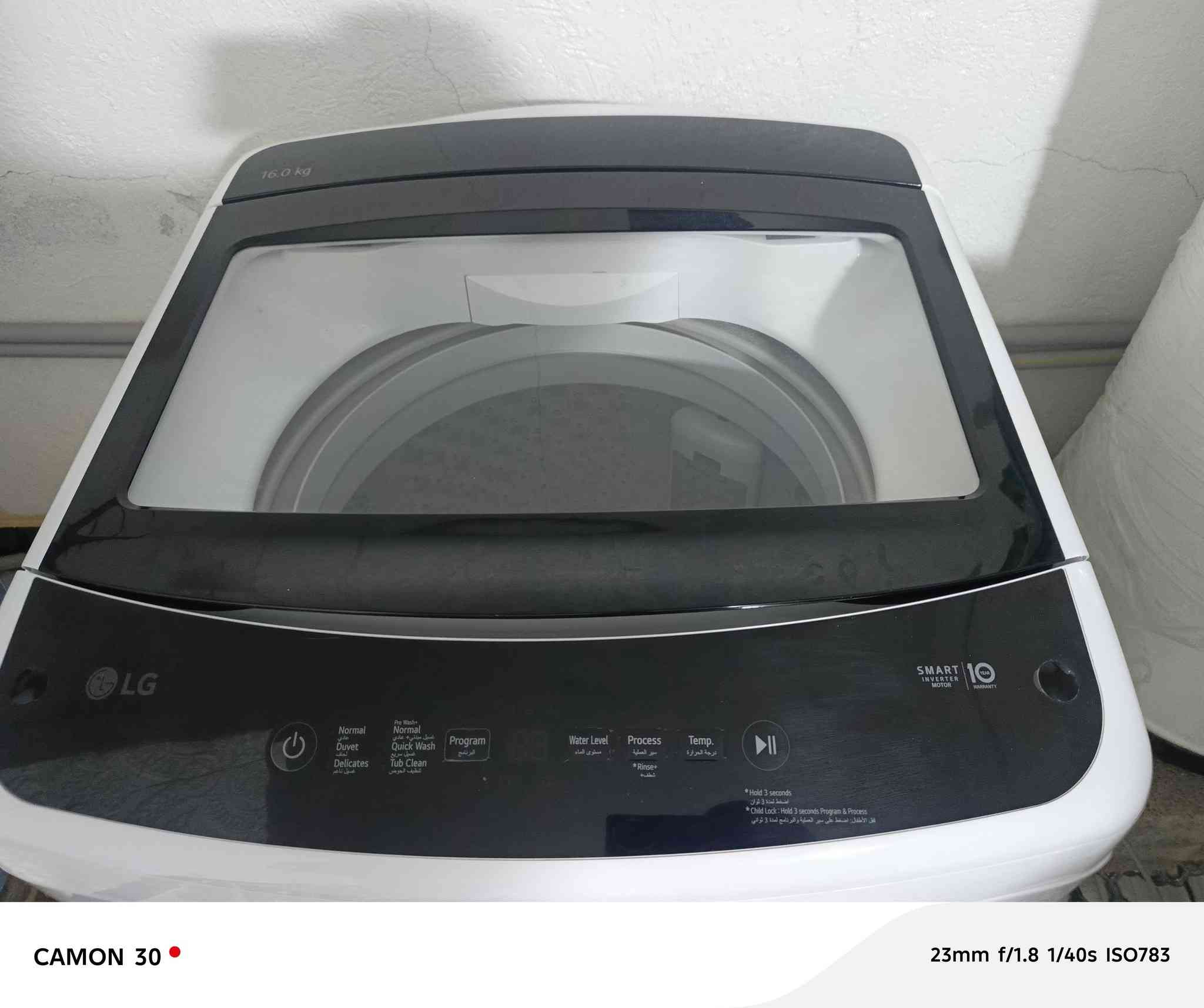 غساله اوتوماتيك LG حجم 16kg بعدهي بضمان ستعمال قليل ***********
