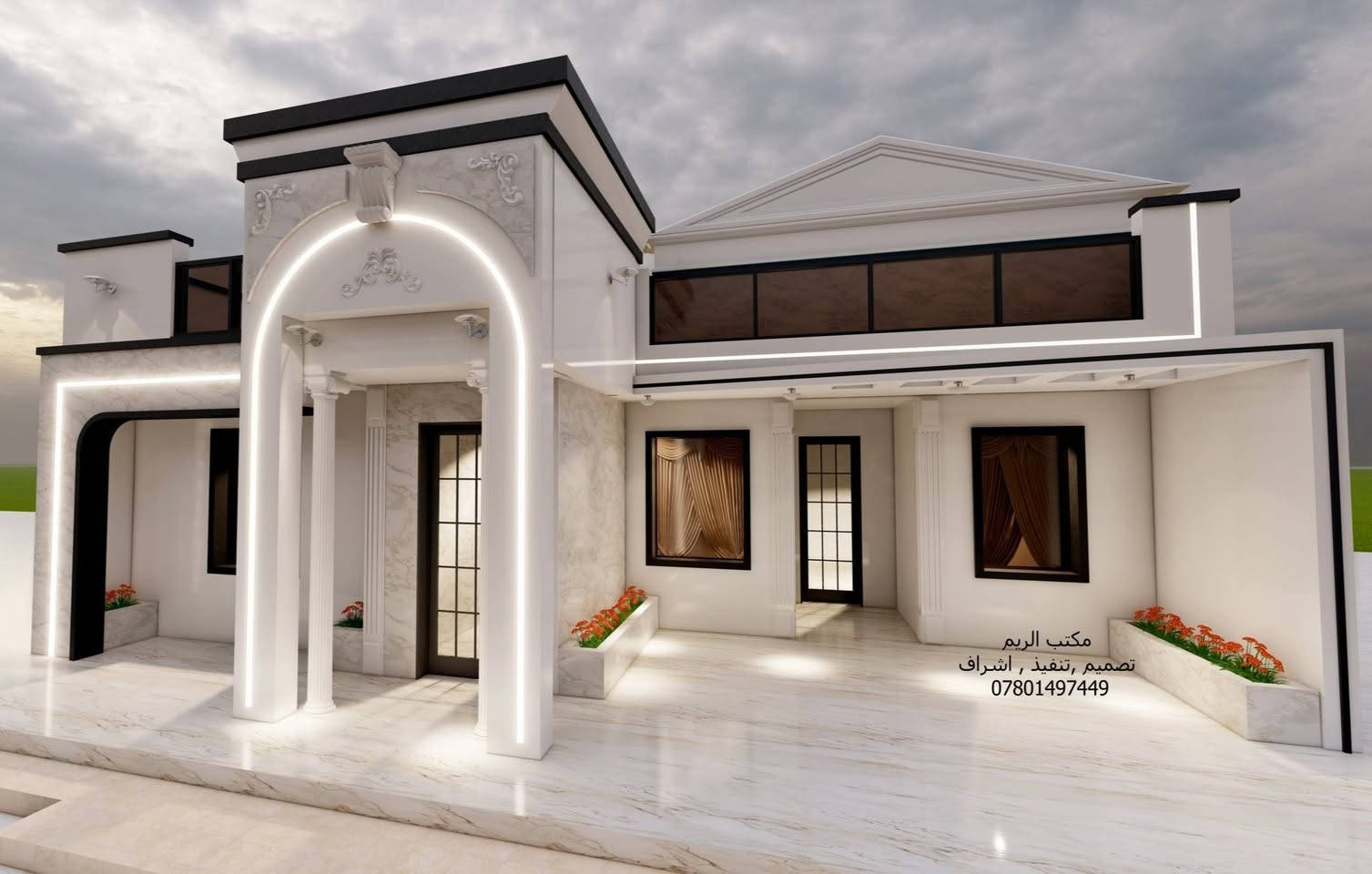 السلام عليكم
تصميمي لواجهة دار سكني طابق واحد في محافظة المثنى
مكتب الريم // تصميم ،تنفيذ ،اشراف
العنوان السماوة الغربي قرب حسينية ال غريب بالفرع مقابل مذخر الثقة
اوقات الدوام من ٤ والنصف مساء إلى ٨ ونصف ليلا
للإستفسار الاتصال على الرقم *********** //***********
