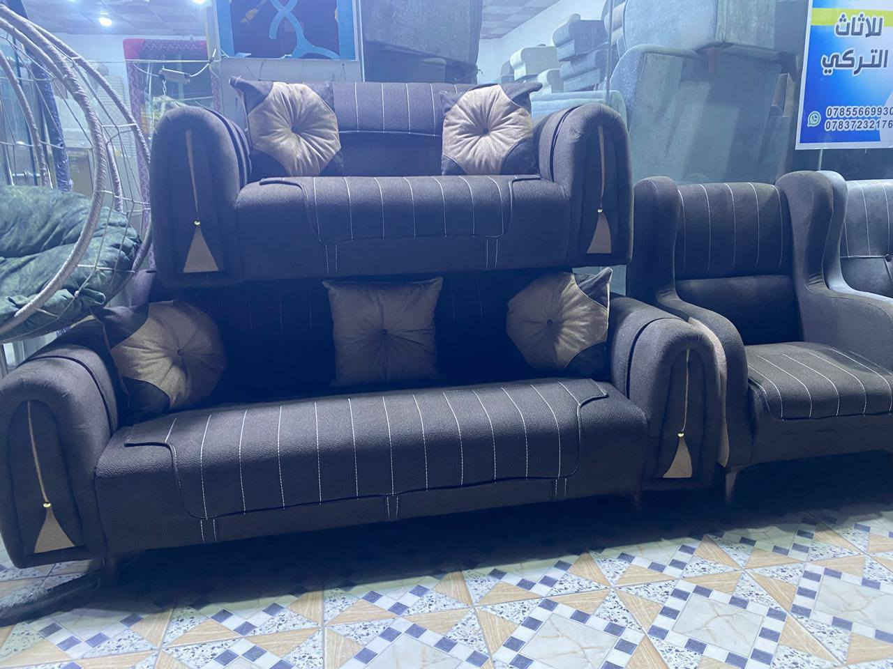 التركي الجديد صار ب  750 الف اخر 5 قطع 
تخم تركي جديد 5 قطع 10 مقاعد 
قماش : وتر تركي - كتان تركي 
كله بلوك اسود ضمان حقيقي

مـجمـع علي الشويلي
ناصريــــــة  شــــارع 30
 مجاور مكتب الصدرين للعقار

*********** 
***********
