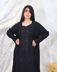 دشداشة كشمير • أسود فاحم • مقاسات 2XL-5XL