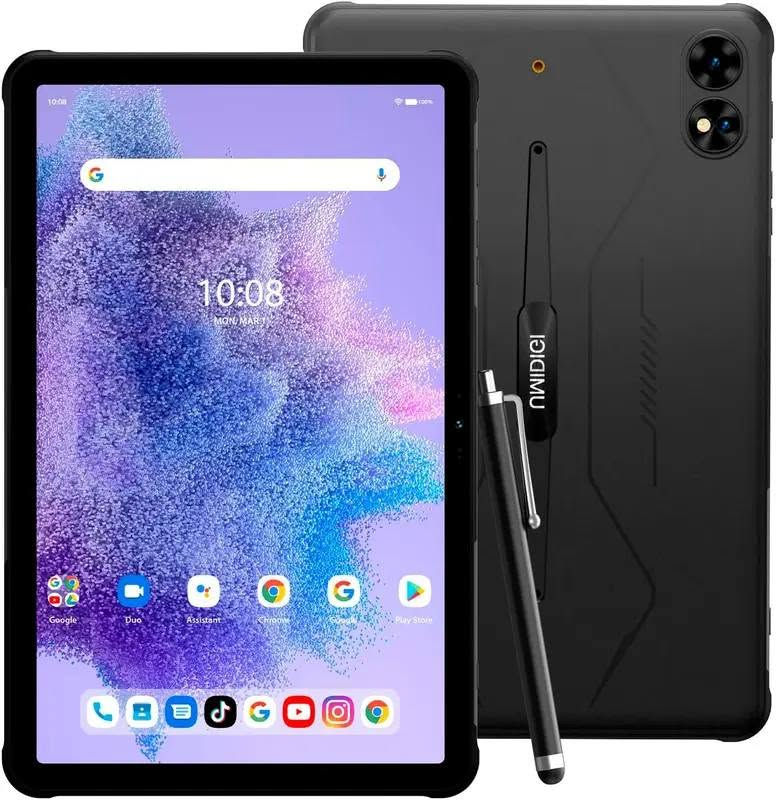 الجهاز اللوحي هو طراز UMIDIGI Active T1، وهو جهاز مصمم ليكون متينًا ومقاومًا للظروف الصعبة.يتميز الجهاز بذاكرة وصول عشوائي (RAM) سعتها 8 جيجابايت وذاكرة تخزين داخلية بسعة 128 جيجابايت.يعمل التابلت بنظام التشغيل أندرويد، ويتضمن شاشة بحجم 11 بوصة بدقة 2K.تشتمل المواصفات على كاميرا خلفية بدقة 16 ميجابكسل وبطارية ضخمة بسعة 10000 مللي أمبير. 
سعر ٢٥٠ 
جديد غير مستخدم بدون ملاحقات مالت امزون 
***********
