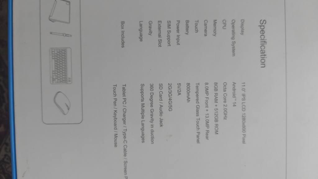 تاب14 اوتيتو الاصلي ذاكرة512G.. والرام8G..  فقط مفتوح من الكارتون سعره 135الف قفل للاستفسار واتساب *********** يحتوي كيبورد وقلم وماوس عمارة, ميسان
