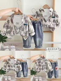 طقم ولادي ٣قطع • قياس ١-٦ سنوات • بابل الحصوه