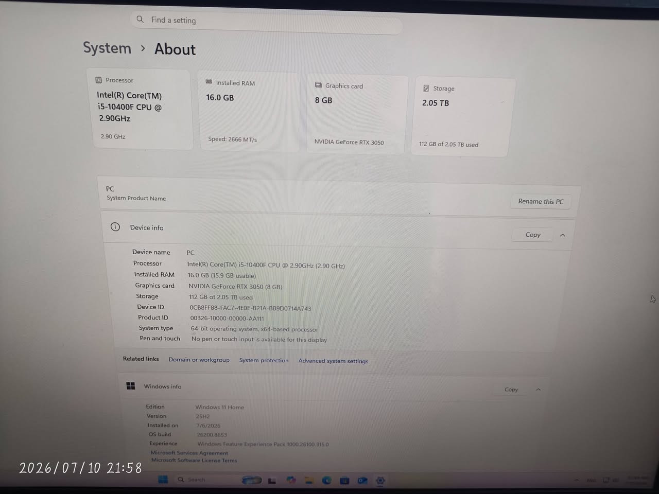 السلام عليكم
سيت اب كامل 
معالج i510400f
كرت rtx 3050 zotaic twin  8gb vram
رامات 16gb ddr4
المذربورد asus h510m-k
التخزين 1 تيار hdd و1 تيرا ssd sata و256gb m.2 nvme
باور سبلاي 80+ 650w
الكيس fantech cg80 ابيض
الشاشة
samsung odyssey g3 165hz 1080p 1ms VA 
سبيكرات
creative pebble v2
وماوس على كيبورد بلو سوتش ريدراجون k552

السعر 770 الف وبي مجال بسيط حگ الجية 

العنوان بغداد الكاظمية تجي تفحص بنفسك وتشوف 

اذا شراي راسلني خاص او واتساب ***********

