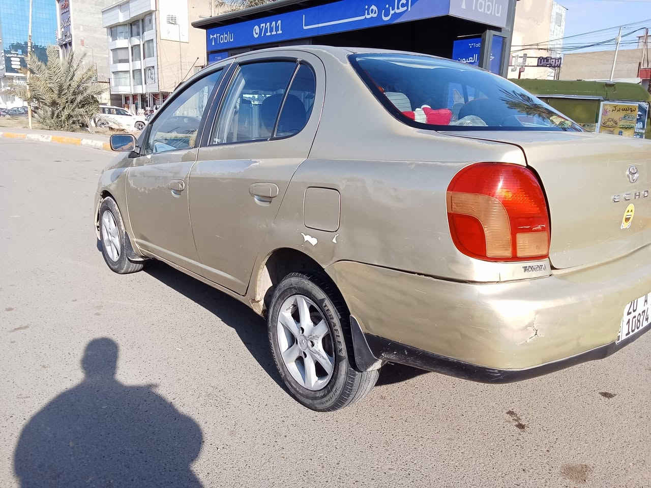 السلام عليكم تيوتا ايكو موديل 2003 اوتومات تبريد رقم ديالى مشروع وطني سنوية جديدة باسمي محرك 1500 سعر 48 ورقة وبيه مجال العنوان بغداد زيونة هاتف ***********
