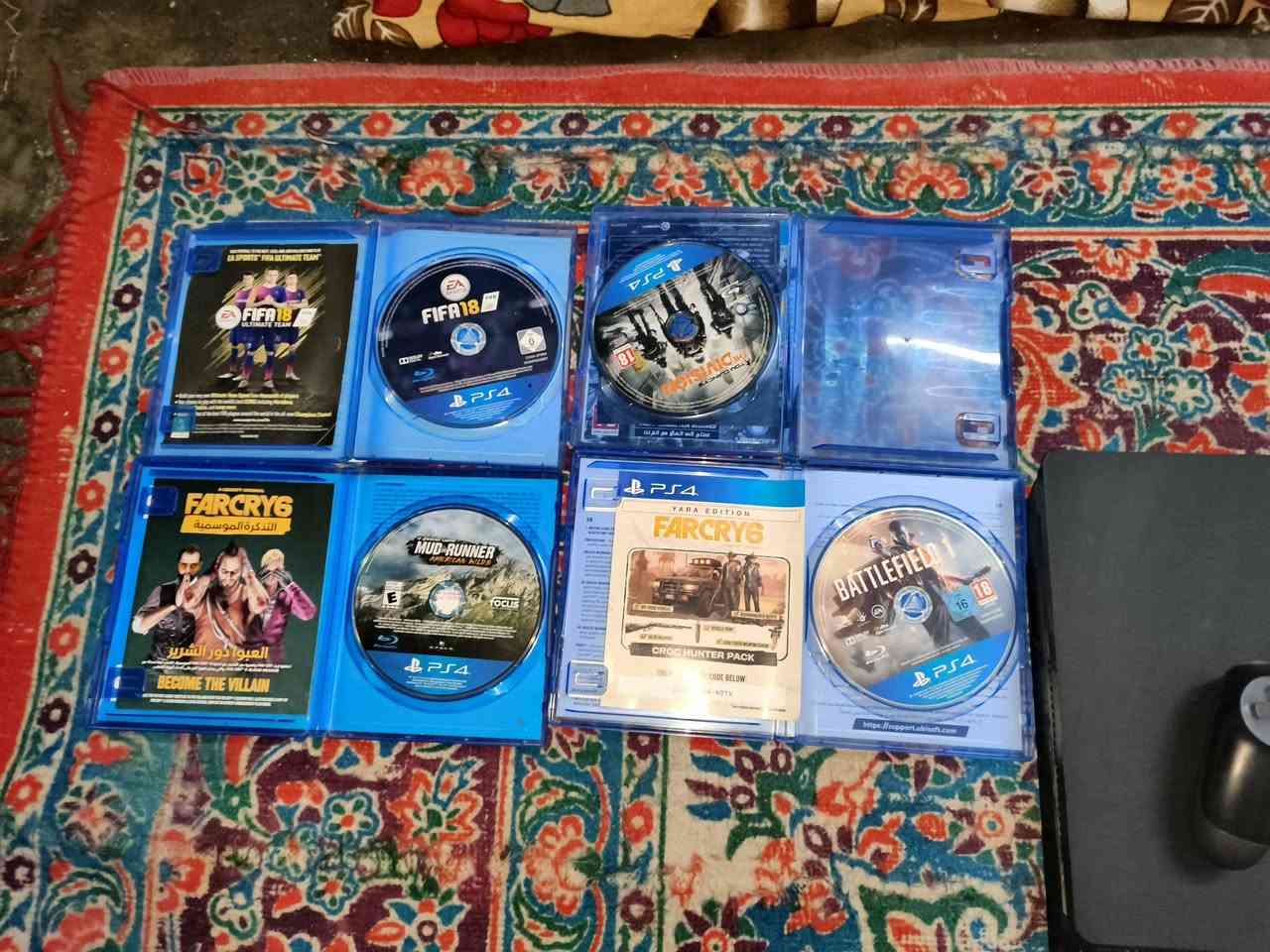 بل فور سلم 

ذاكرة 512

ويا خمس العاب فيفا18+باتل فيلد 1+فاركري6+ماد رونر +ديفيسون
ويا يده وحده 

ويا يو بي اس يطول ساعه
السعر 275وبي مجال حك جيه
مكان بغداد او رمادي
***********
