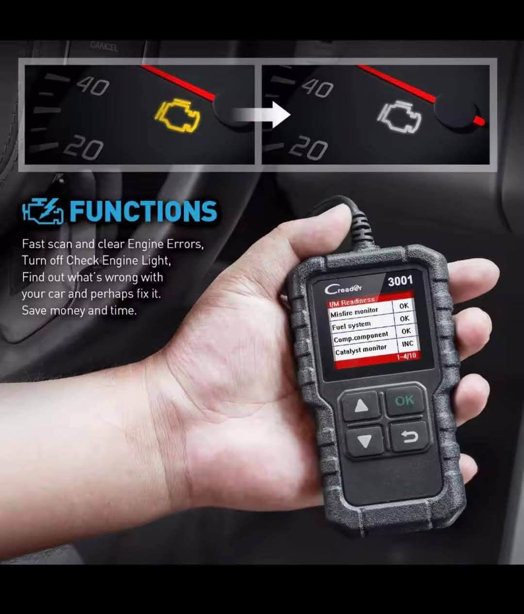 جهاز OBD2 CR3001 3001 الاوتوماتيكي لتشخيص اعطال السيارة وقارى للاكواد من لانش لايقاف موشر المحرك ودعم مستشعر O2، واختبار نظام تبخير الوقود
توافق قوي: يدعم بروتوكولات OBDII/EOBD/JOBD، ويعمل على معظم السيارات الأمريكية لعام 1996 و2000 في الاتحاد الأوروبي والآسيوية، وأحدث المركبات المحلية أو المستوردة. يدعم اللغة الإنجليزية والألمانية والفرنسية والإسبانية والإيطالية والروسية والبرتغالية. "التوصيل والتشغيل": لا يتطلب أي بطارية أو شاحن، فقط تحتاج إلى توصيل كابل التشخيص بمقبس DLC للسيارة، يمكن تشغيل لونش CR3001 واستخدامه.
وظيفة OBD2 كاملة: ، I/M: اختبار حالة الجاهزية ، عرض تاريخ إطار التجميد ، البيانات المباشرة: عرض وتدفق بيانات الرسم البياني ، مستشعر O2 ، اختبار نظام التبخر ، اختبار الشاشة على اللوحة ، قراءة ومسح رموز تشخيص التشخيص ، تحديد معلومات VIN ، قراءة رموز تشخيص التشخيص ، البحث عن رمز DTC ، إيقاف تشغيل MIL(أضواء مؤشر الأعطال).
إيقاف تشغيل ضوء فحص المحرك: قراءة ومسح الرموز المتعلقة بالانبعاثات المخزنة والرموز المعلقة وإظهار تعريفات الكود. قم بإيقاف تشغيل مصباح فحص المحرك، ويساعد في إعادة ضبط الشاشة قبل نقلها إلى الضباب الدخاني، بالإضافة إلى أنها تخبرك بما يحدث قبل إحضار السيارة للإصلاح، مما يوفر لك الرحلات إلى الميكانيكي.
تصميم كلاسيكي ومحمول: مصمم بشاشة LCD كبيرة (160 × 128 نقطة لكل بوصة)، مزود بكابل بطول 2.8 قدم ومصنوع من عازل مرن سميك للغاية. يوجد 4 أزرار على CR3001. يسمح الزر لأعلى وأسفل لتمرير القائمة، وزر "موافق" وزر الخروج بالدخول إلى القائمة والتنقل مرة أخرى. حجم محمول يسمح لك بحمله في رحلتك
السعر ٣٠٠٠🔥🔥🔥
للتواصل ٠١٠٢٥٣١٩٩٣٧


**إذا كنت صاحب هذا الإعلان وتريد حذفه لأي سبب، رجاءا أرسل رسالة إلى الدعم الفني**