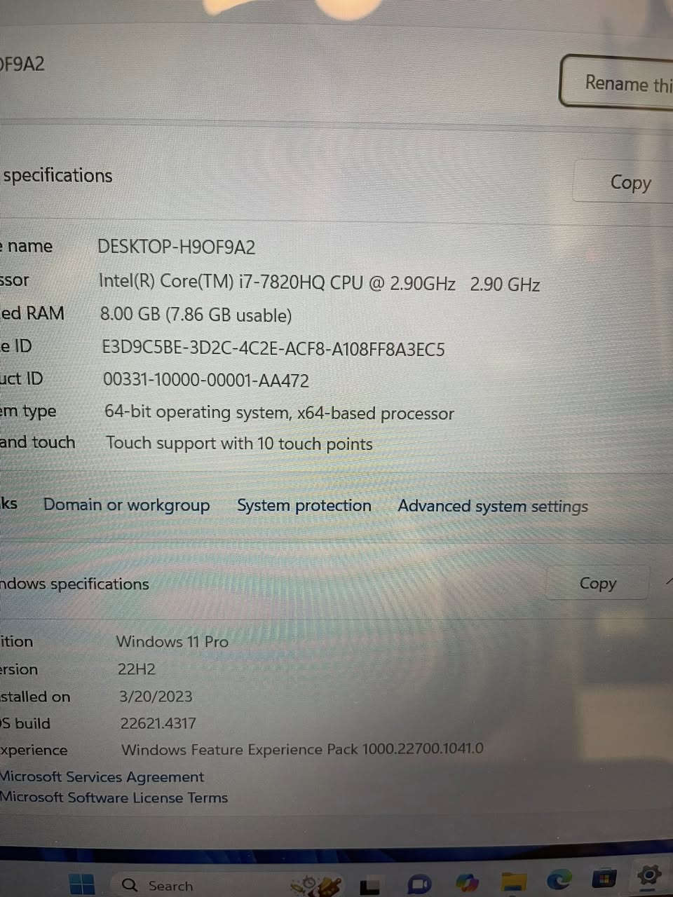 Dell latitude 5580
Core 7
Gen =7 HQ
Ram 8
Hard=256 ssd
كارت شاشه خارجي =2 كيكا نوع نيفيديا 
FHD=1920*1080
حجم شاشه =15,6”
***********
