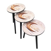 طاولات ضيافة • دائري مزخرف • ٣ قطع