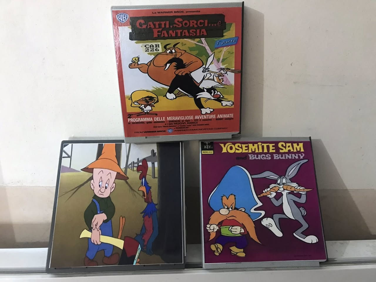 للبيع:
 (٣)بكرات افلام كارتون سينمائي سوبر ٨ملم صامت أسود وابيض.
السعر: (٤٥) ألف نهايته قفل قفل 
يوجد توصيل الى كافة المحافظات


**إذا كنت صاحب هذا الإعلان وتريد حذفه لأي سبب، رجاءا أرسل رسالة إلى الدعم الفني**