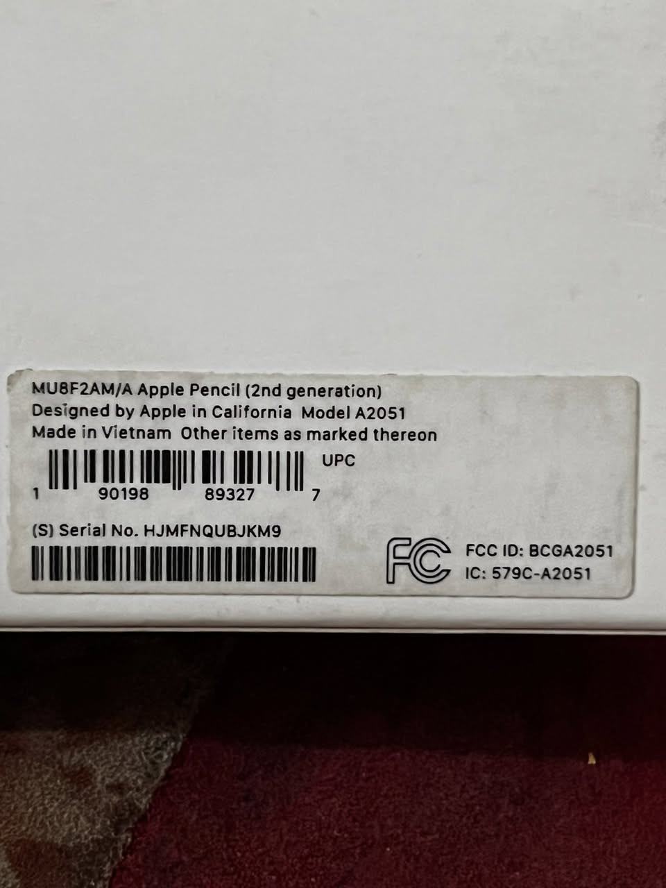 قلم آبل الأصلي الجيل الثاني (Apple Pencil 2nd Generation)
القلم أصلي 100% وبحالة ممتازة جداً (شبه جديد)، استخدام قليل ويا الكارتونه مالته كاملة ونظيفة.

• الموديل: Model A2051
• بلد الصنع: Made in Vietnam (نسخة أصلية)

• الحالة: شغال بشكل مثالي، المغناطيس قوي، الشحن اللاسلكي والاستجابة سريعة جداً وبدون أي مشاكل.

⚠️ ملاحظة مهمة للتوافق: القلم يشتغل على الآيبادات اللي تدعم الشحن اللاسلكي الجانبي (مثل آيباد برو من موديل 2018 إلى 2022، وآيباد إير الجيل الرابع والخامس). ملاحظة: ما يشتغل على أجهزة الـ M4 الجديدة.
• السعر: [100،000] دينار عراقي (بي مجال بسيط للشراي)
بغداد الزعفرانية ماعندي توصيل


**إذا كنت صاحب هذا الإعلان وتريد حذفه لأي سبب، رجاءا أرسل رسالة إلى الدعم الفني**